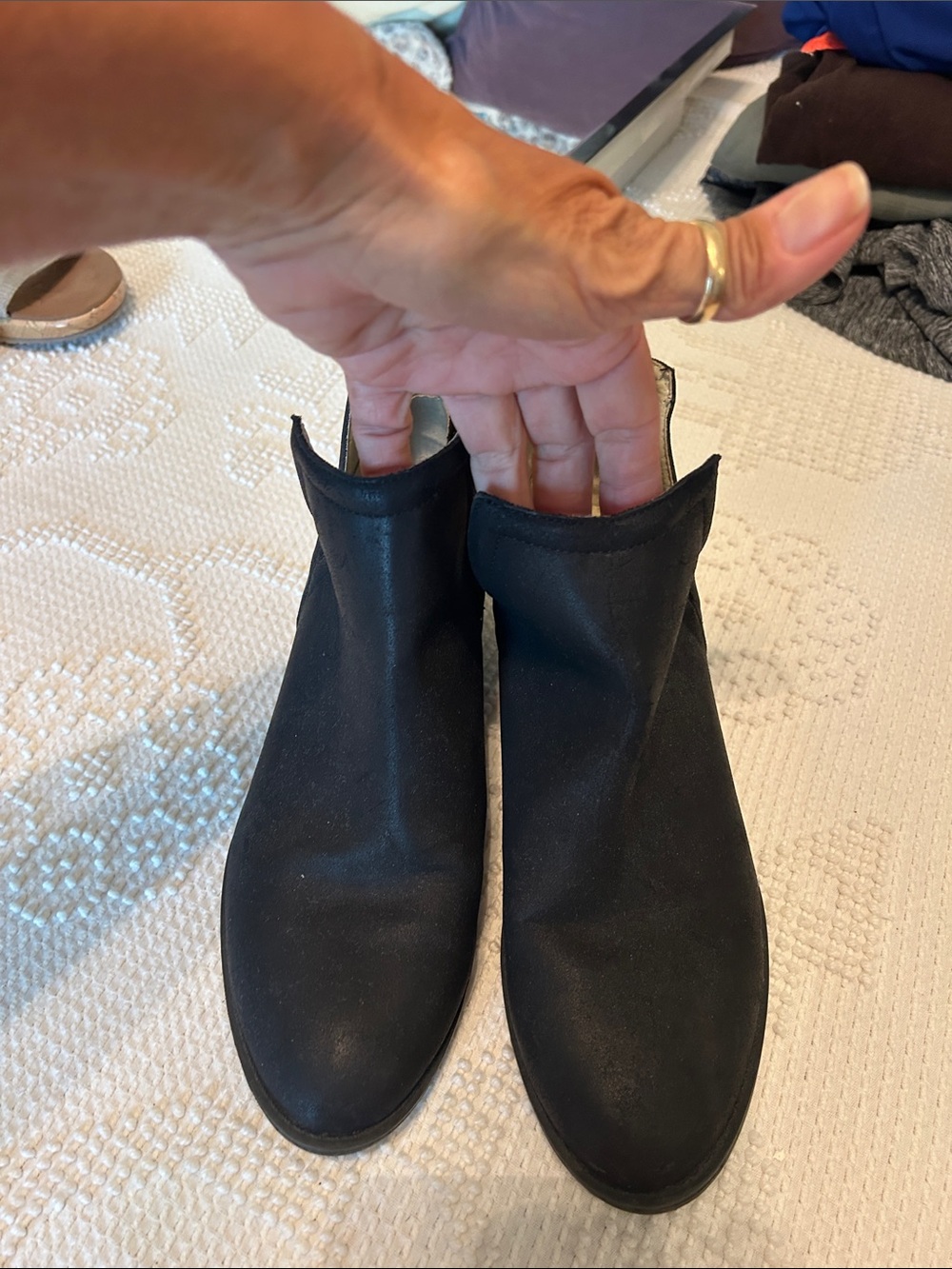 JBU Black Suede Ankle Booties